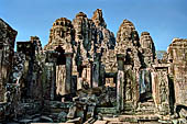 Angkor Thom - Bayon temple, second enclosure, towers of the East gopura 